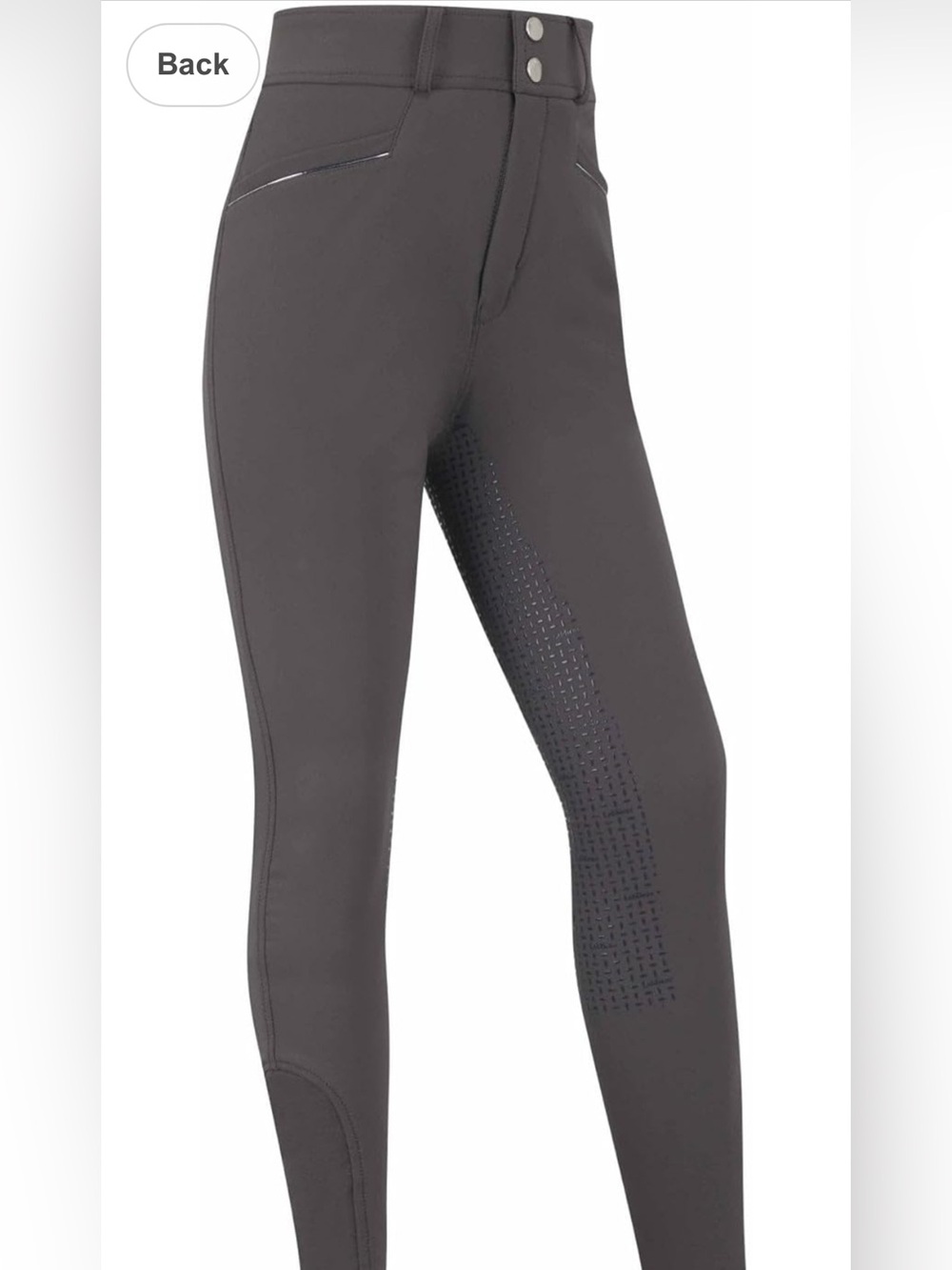 LeMieux Young Rider Freya Pro Breech 
Full Seat Riding Tights in Charcoal Gray
